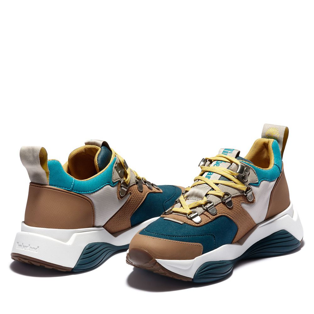 Zapatillas Timberland Mujer Emerald Bay Mixed-Media Azules/Marrones - Chile SIV-871624